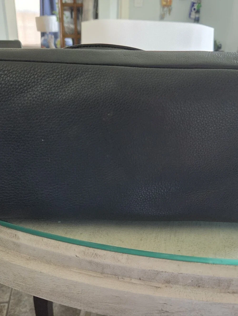 COACH Classic Black Logo-Pattern Tote Bag with Turnlock Accent